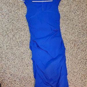 Beautiful blue scoop neck dress